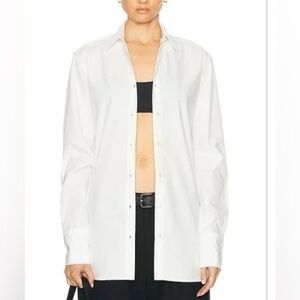 NWT Eterne Poplin Oversized Button-down shirt in white size XS/s